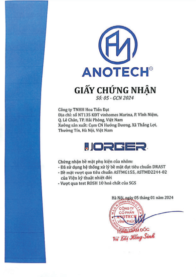Giấy chứng nhận Anotech