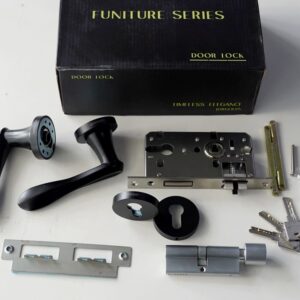 Bộ khóa cửa tay gạt Jorger JGF 168 màu đen