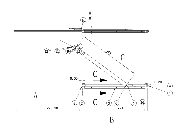 Thanh ma sát khóa Jorger JG-P30424 2 Kích thước Thanh ma sát khóa Jorger JG-P30424